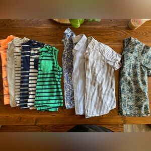 Lot of Boys summer shirts and tanks. Size 5t. Carters. Old Navy. Patagonia.